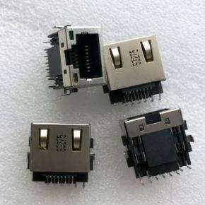 Computer RJ45 Connector LAN Jack With LED 12p